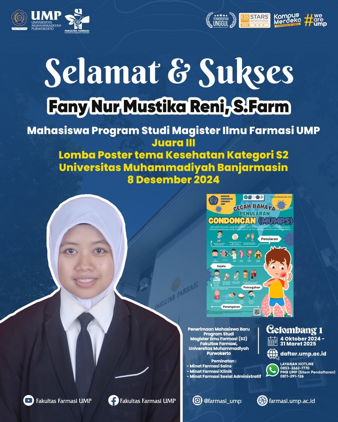  Fany Nur Mustika Reni, S.Farm, Raih Juara III Lomba Poster Kesehatan